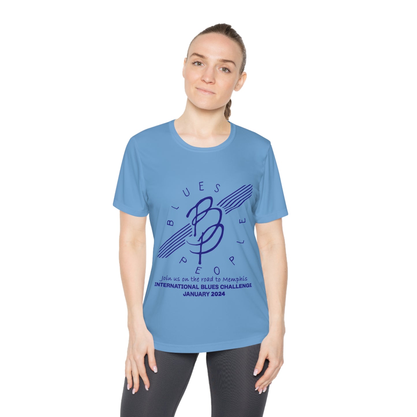 Ladies Competitor Tee - Blue Logo - Journey to Memphis