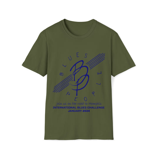 Unisex Softstyle T-Shirt - Blue Logo - Journey to Memphis