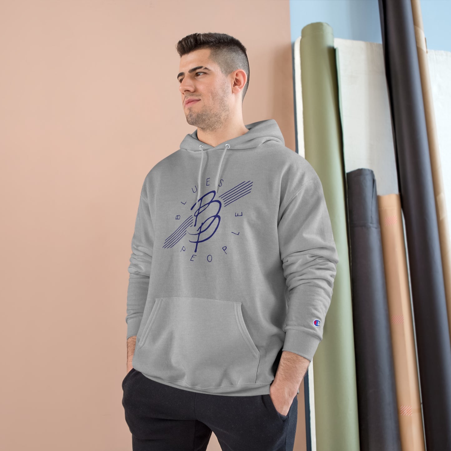 Champion Hoodie - Blue Logo