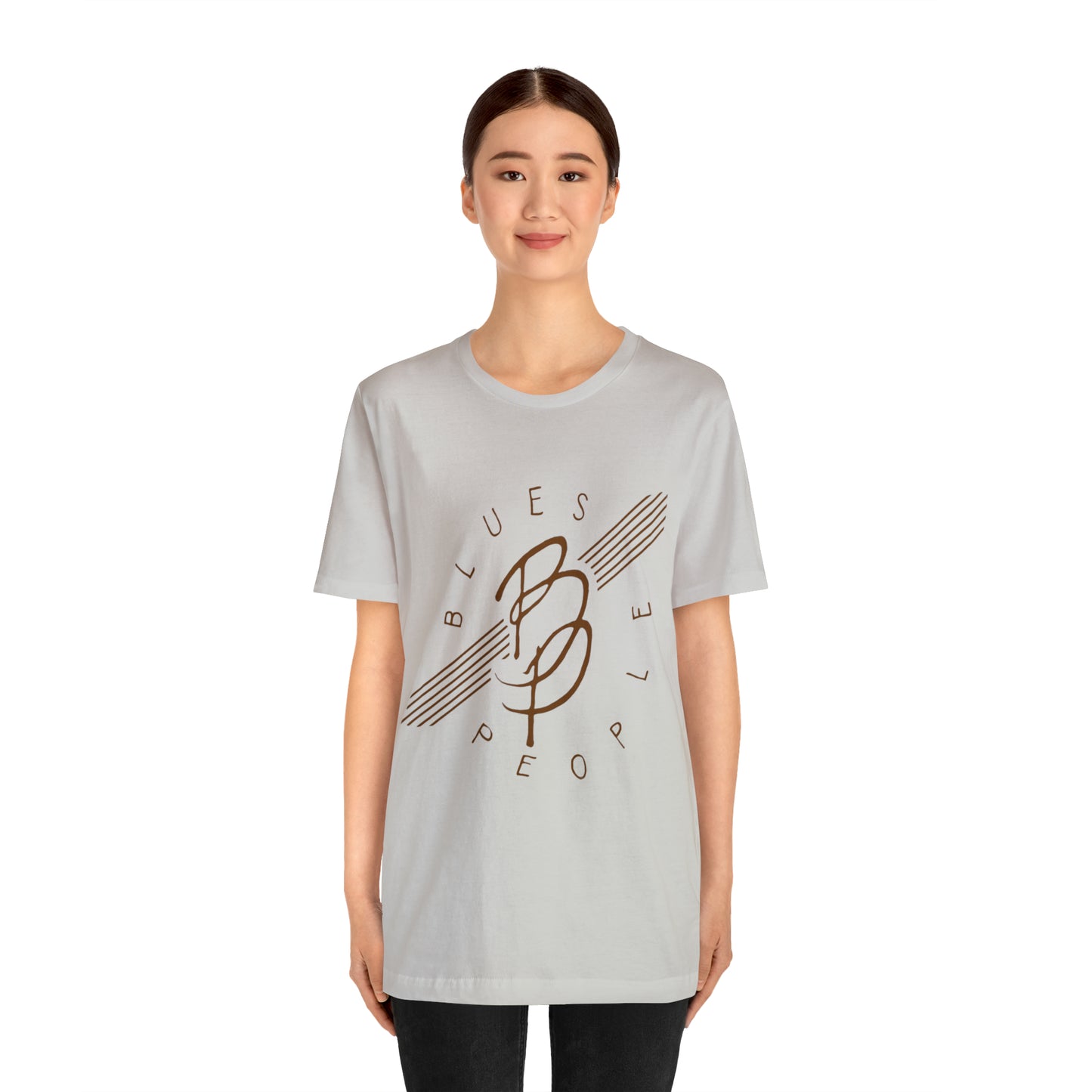 Unisex Jersey Short Sleeve Tee - Brown Logo