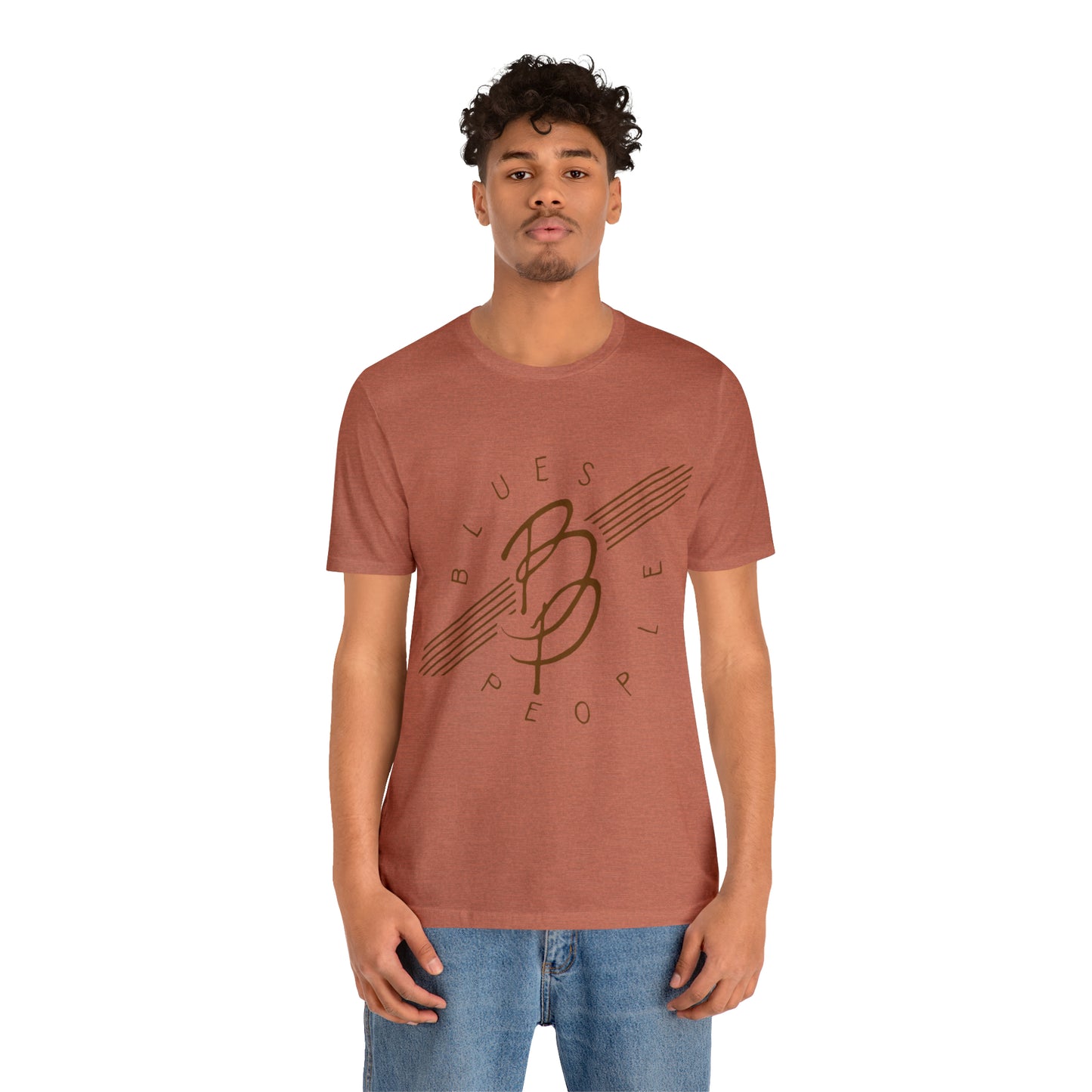 Unisex Jersey Short Sleeve Tee - Brown Logo