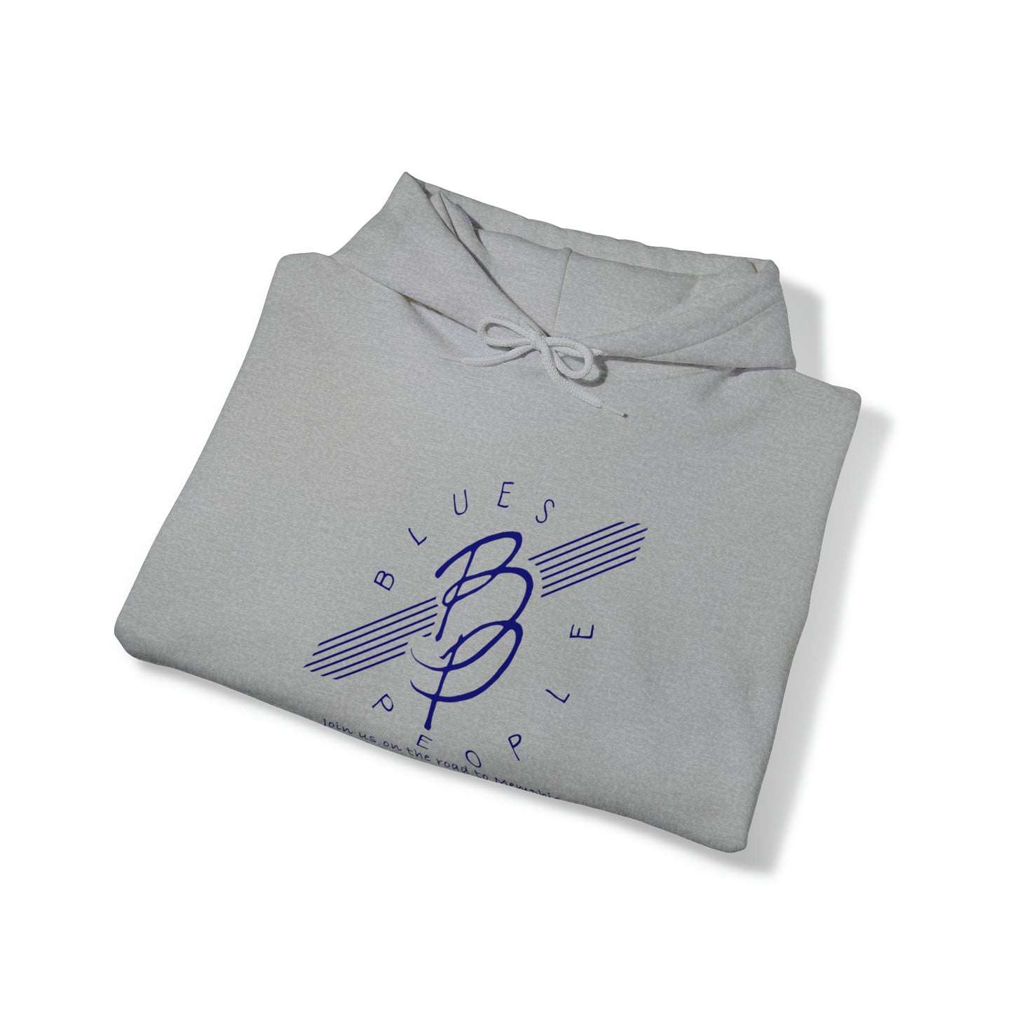 Unisex Heavy Blend™ Hoodie Sweatshirt - Blue Logo - Journey to Memphis