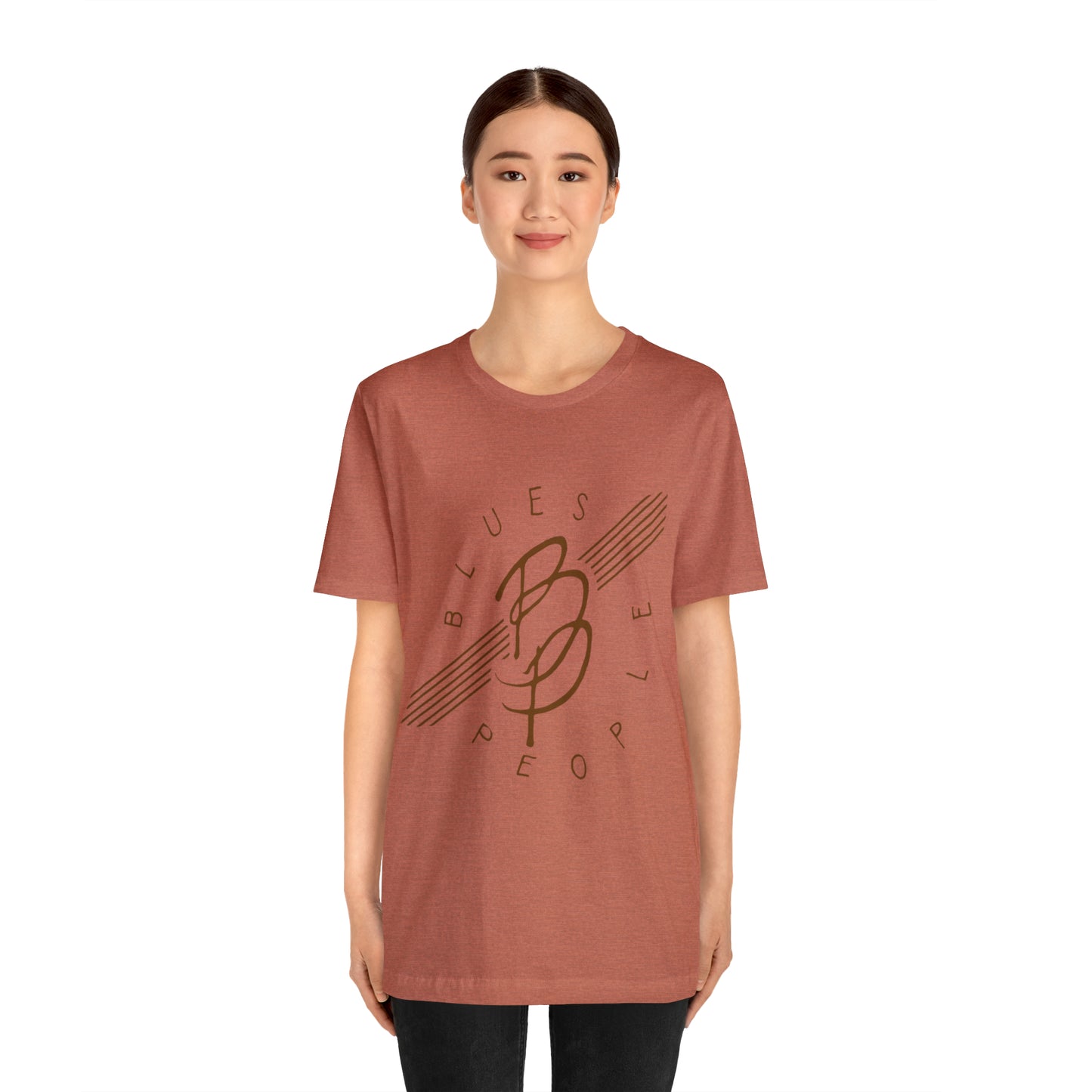 Unisex Jersey Short Sleeve Tee - Brown Logo