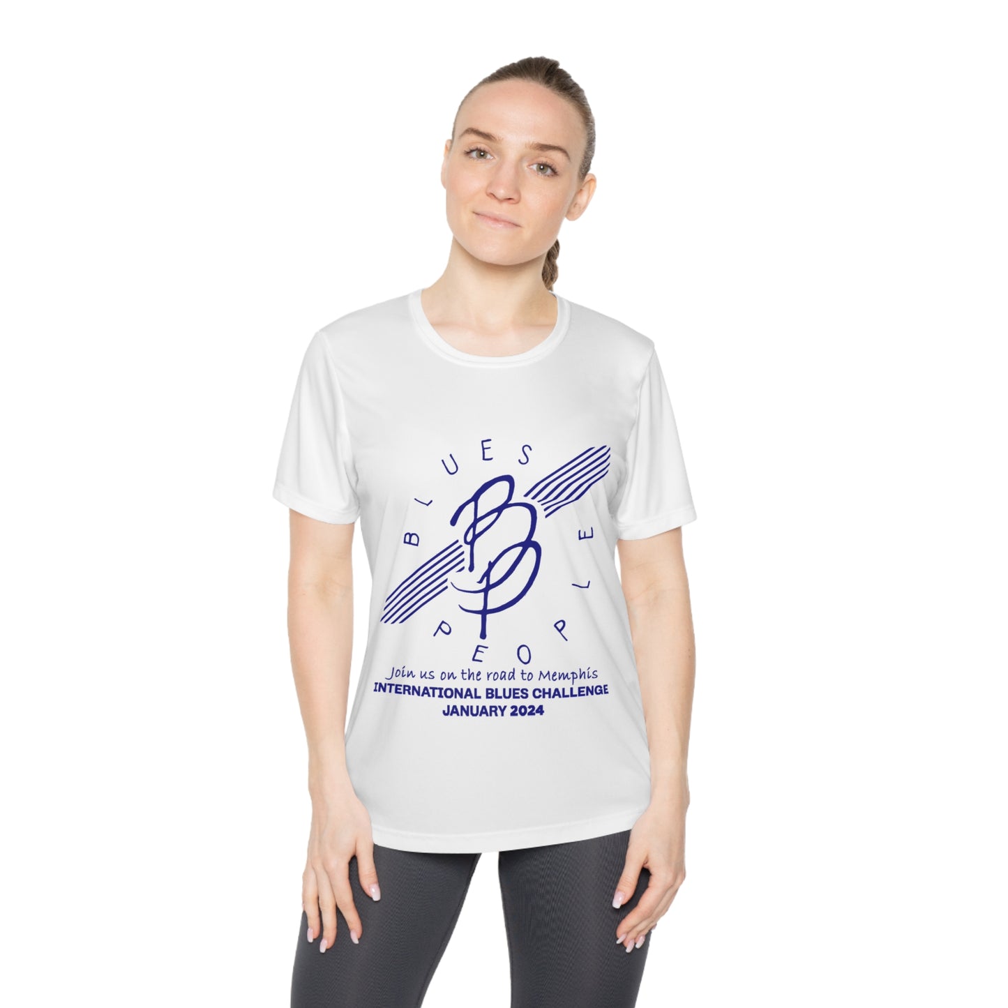 Ladies Competitor Tee - Blue Logo - Journey to Memphis