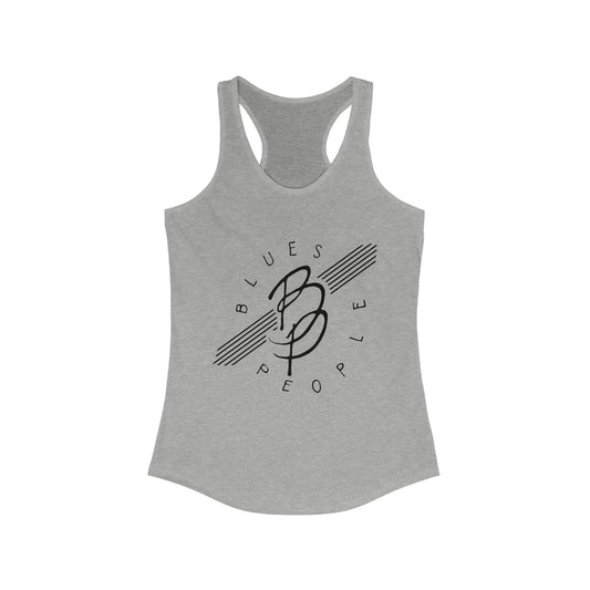 Ladies Ideal Racerback Tank - Black Logo