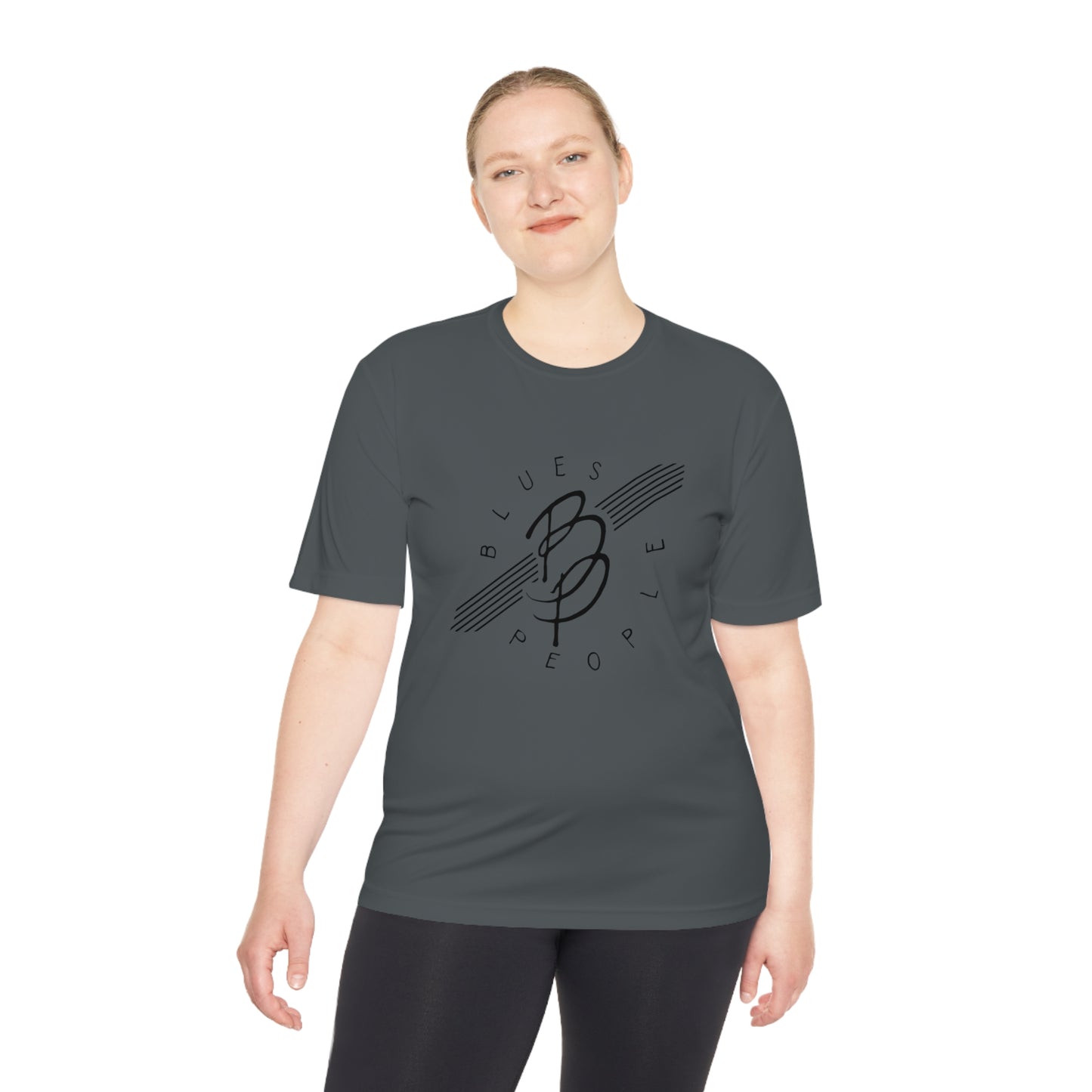 Unisex Moisture Wicking Short Sleeve T-Shirt - Black Logo