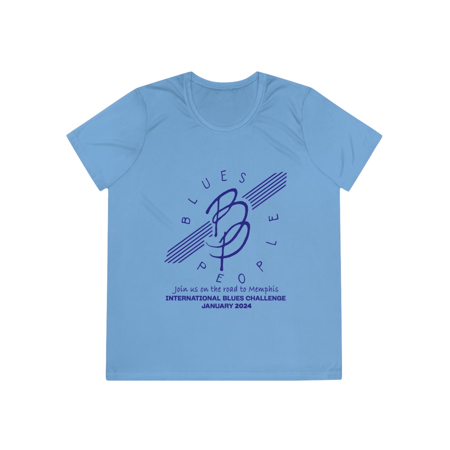 Ladies Competitor Tee - Blue Logo - Journey to Memphis