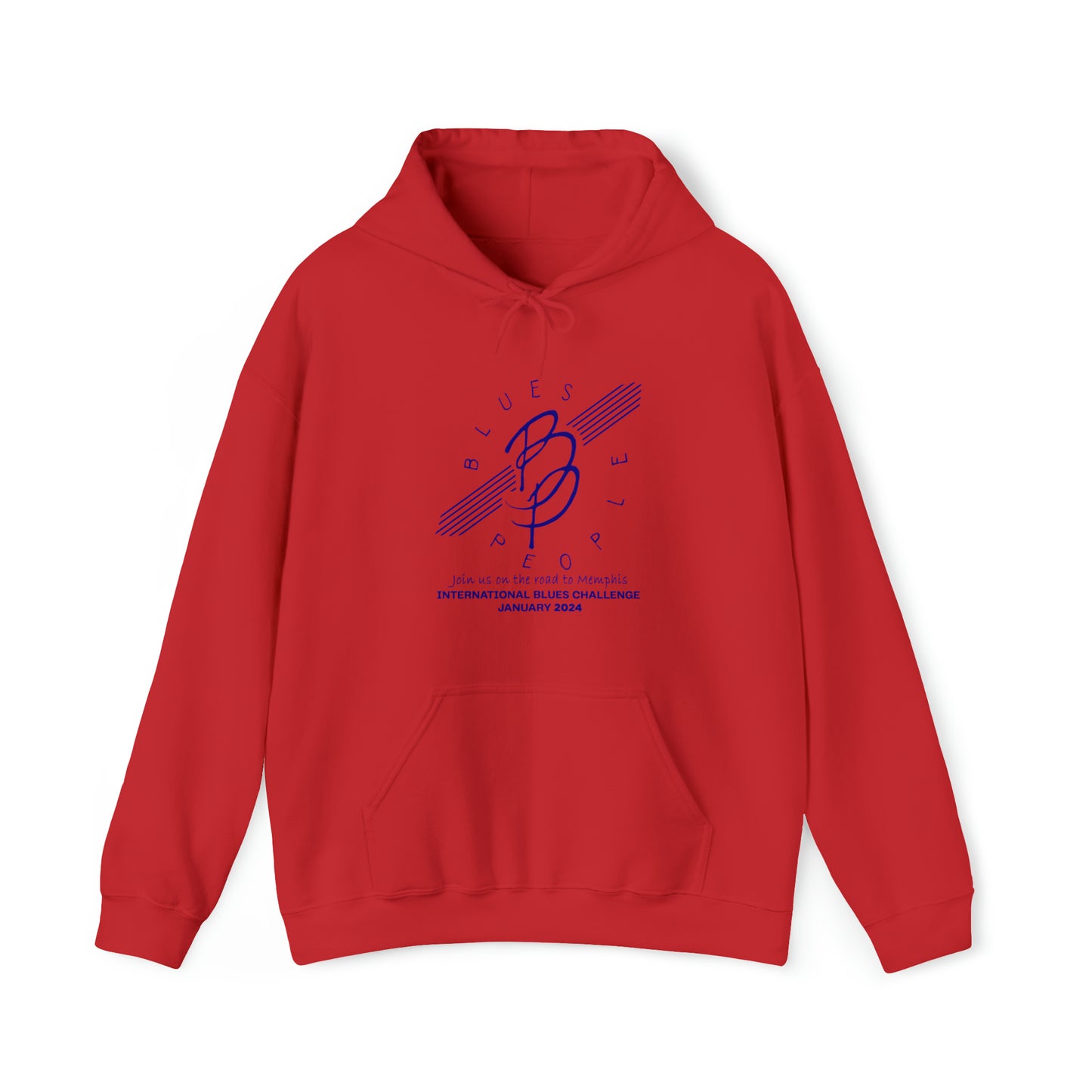 Unisex Heavy Blend™ Hoodie Sweatshirt - Blue Logo - Journey to Memphis