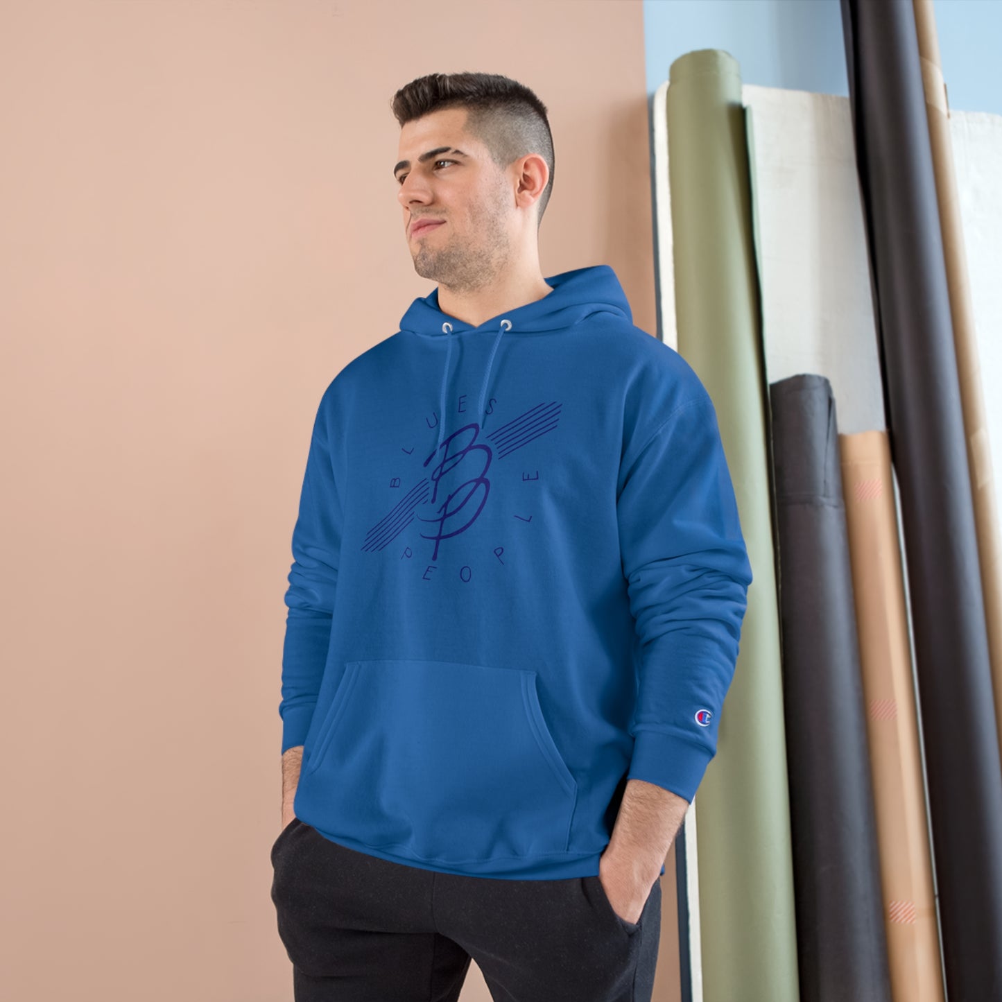 Champion Hoodie - Blue Logo