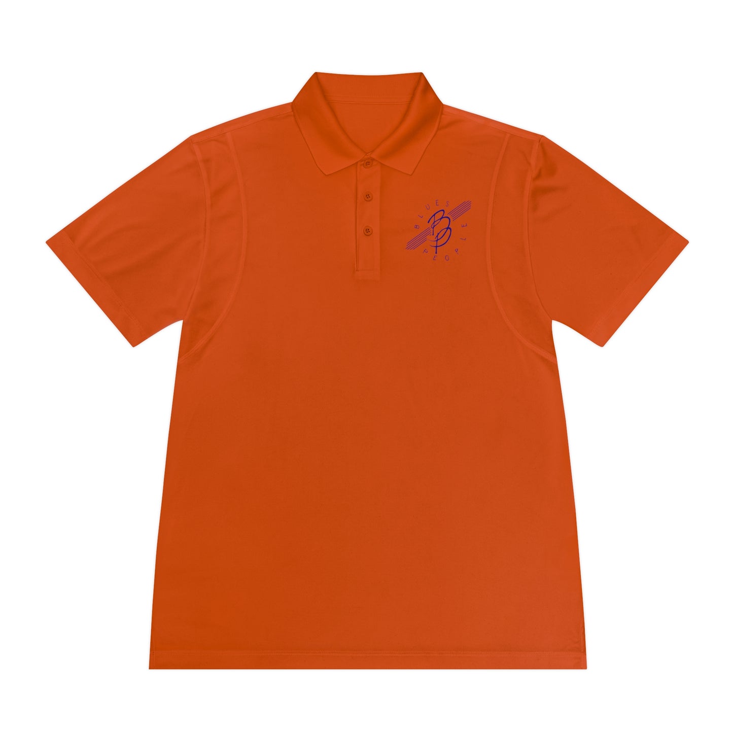 Men's Sport Polo Shirt - Blue Logo