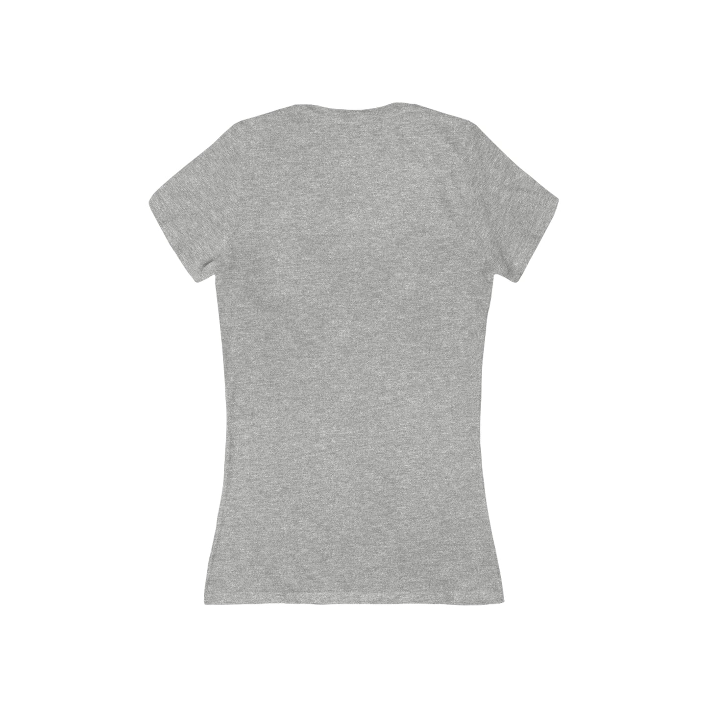 Ladies Jersey Short Sleeve Deep V-Neck T- Shirt - Black Logo - Journey to Memphis