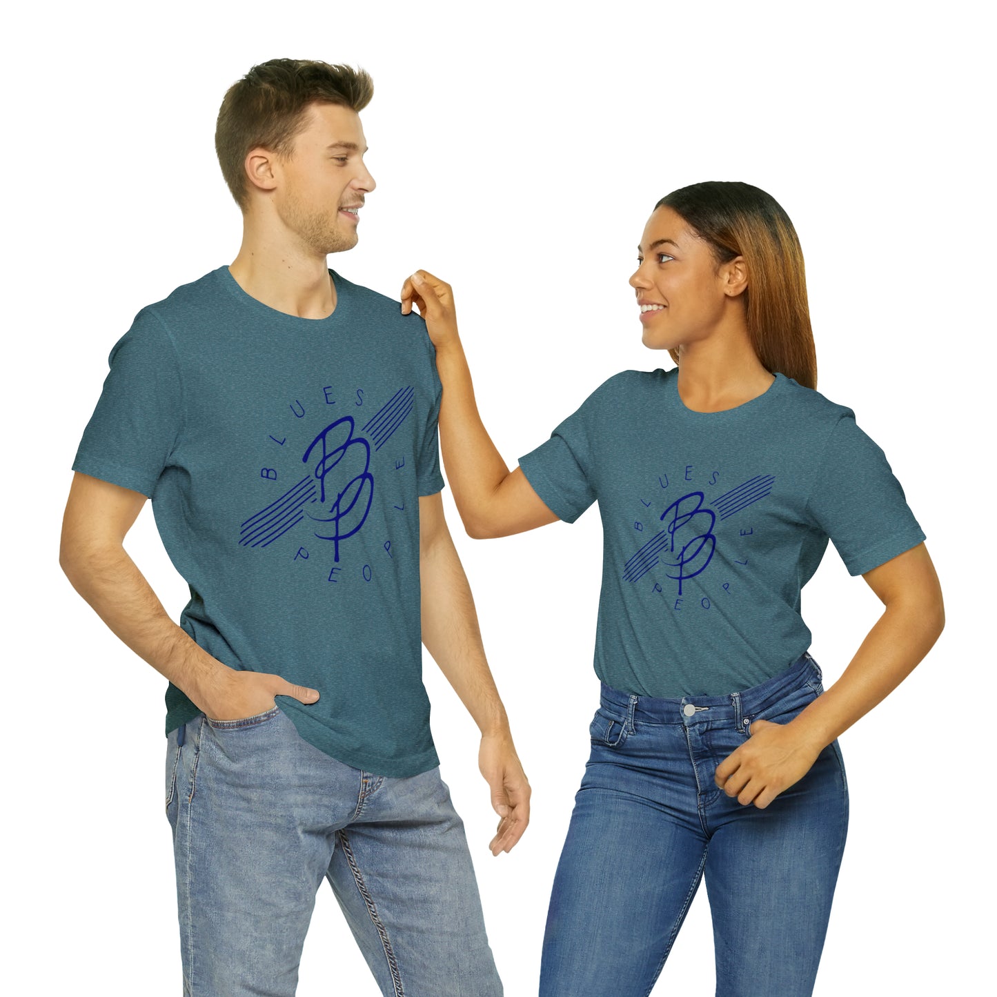 Unisex Jersey Short Sleeve Tee - Blue Logo