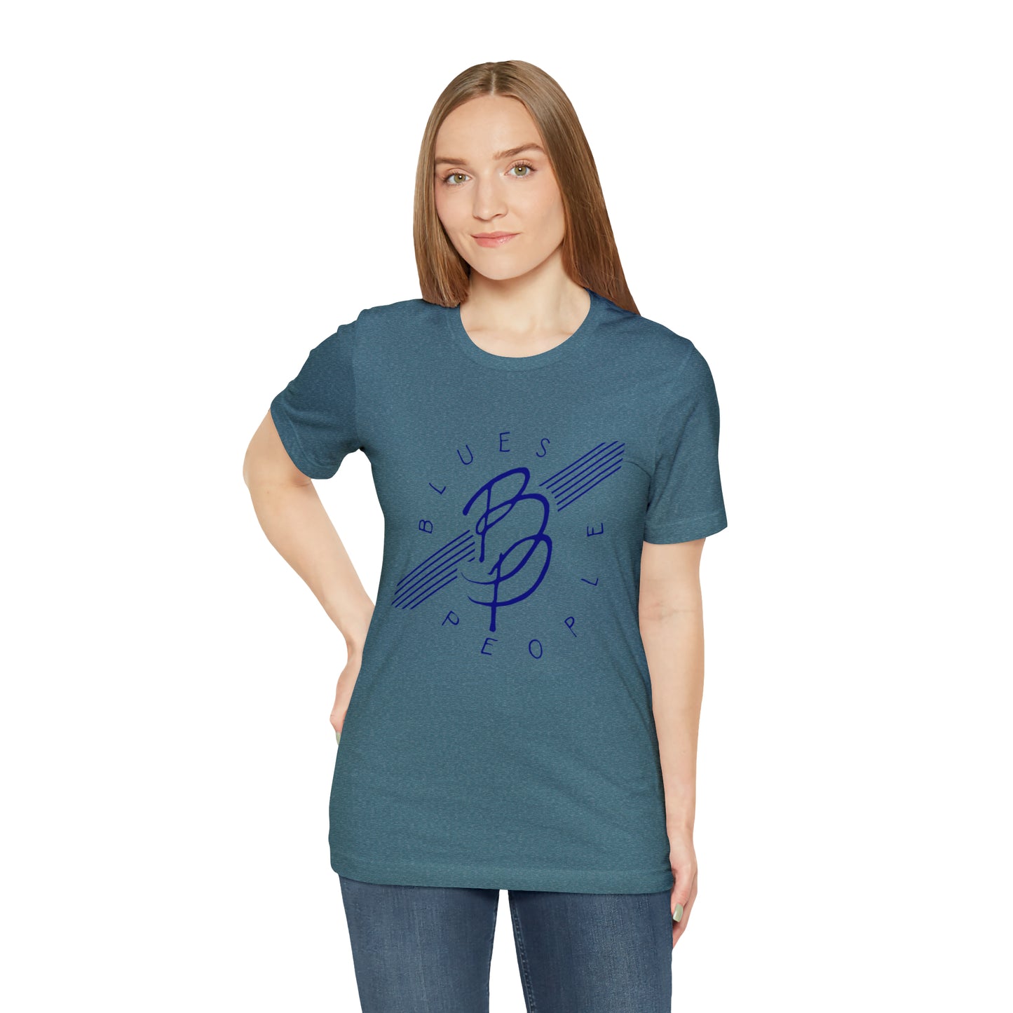 Unisex Jersey Short Sleeve Tee - Blue Logo