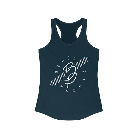 Ladies Ideal Racerback Tank - White Logo