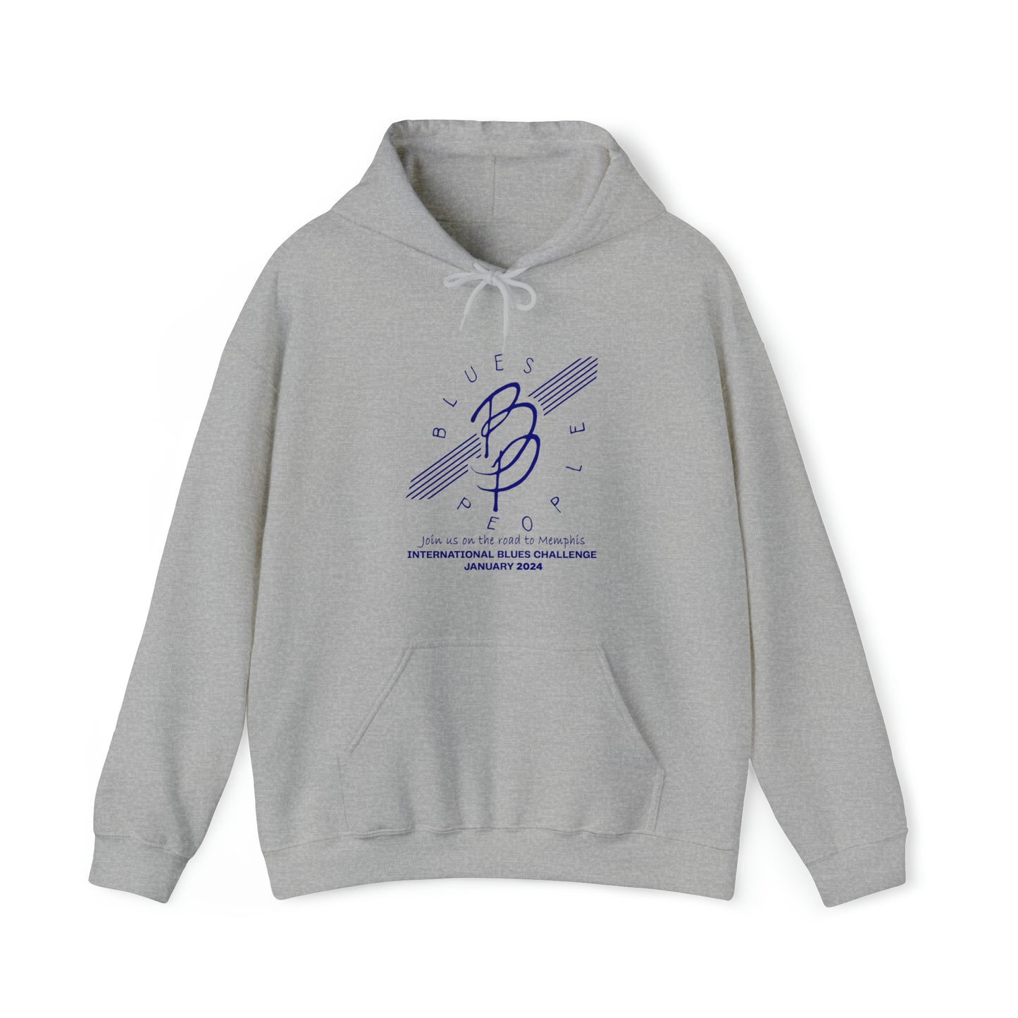 Unisex Heavy Blend™ Hoodie Sweatshirt - Blue Logo - Journey to Memphis