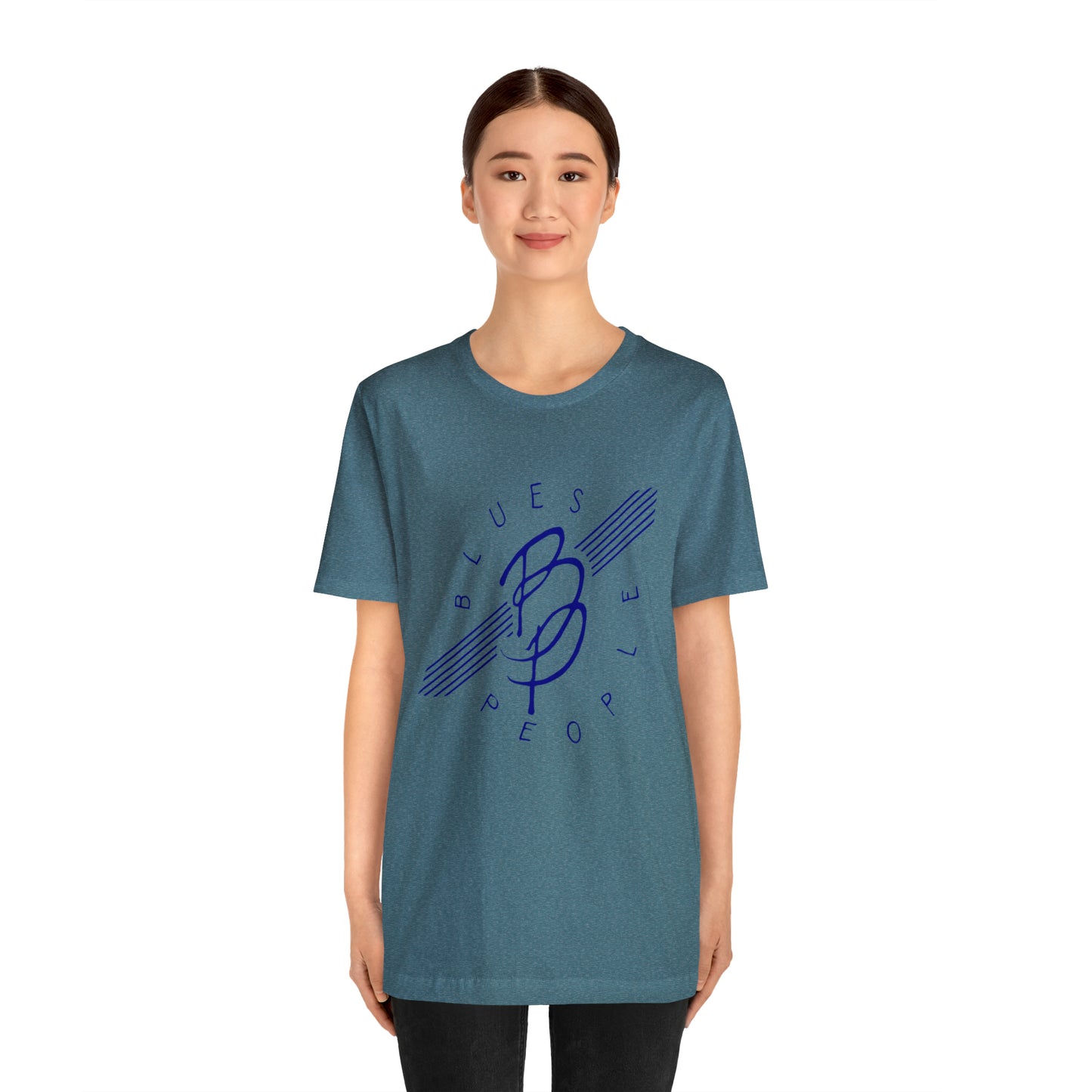 Unisex Jersey Short Sleeve Tee - Blue Logo