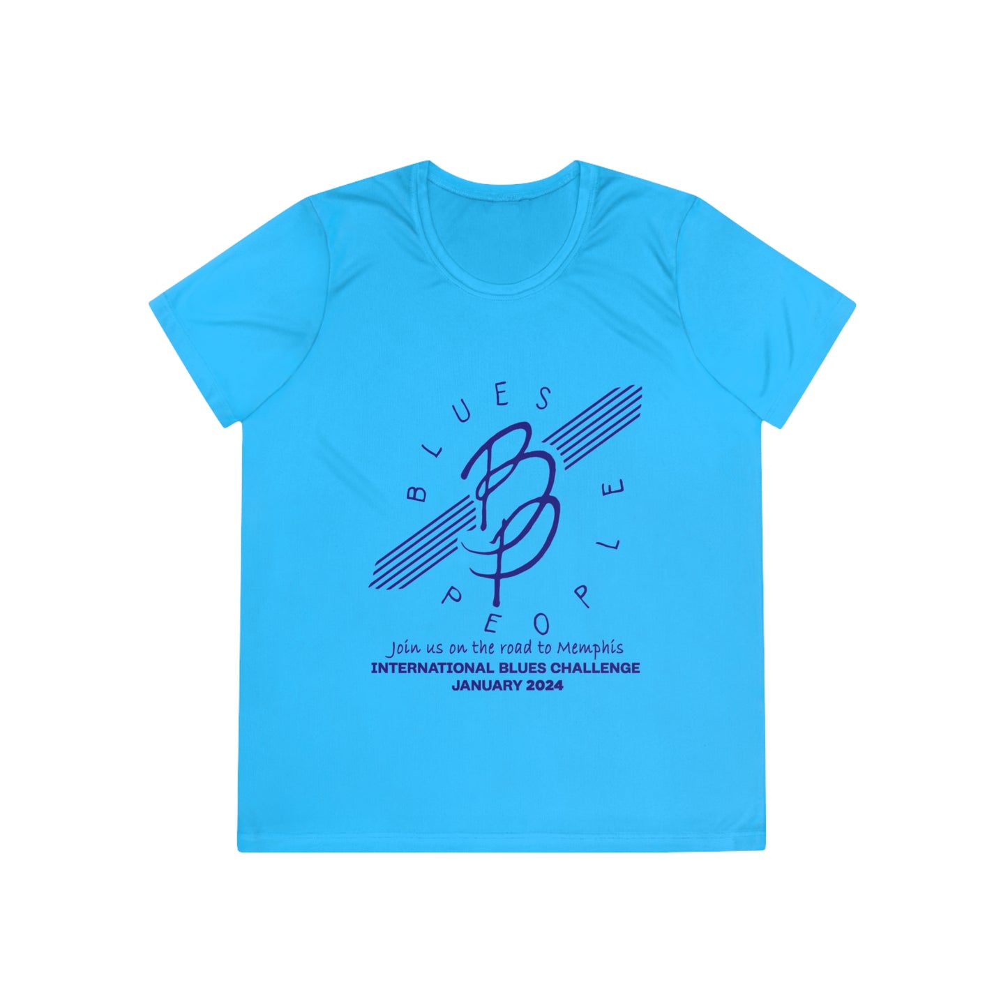 Ladies Competitor Tee - Blue Logo - Journey to Memphis