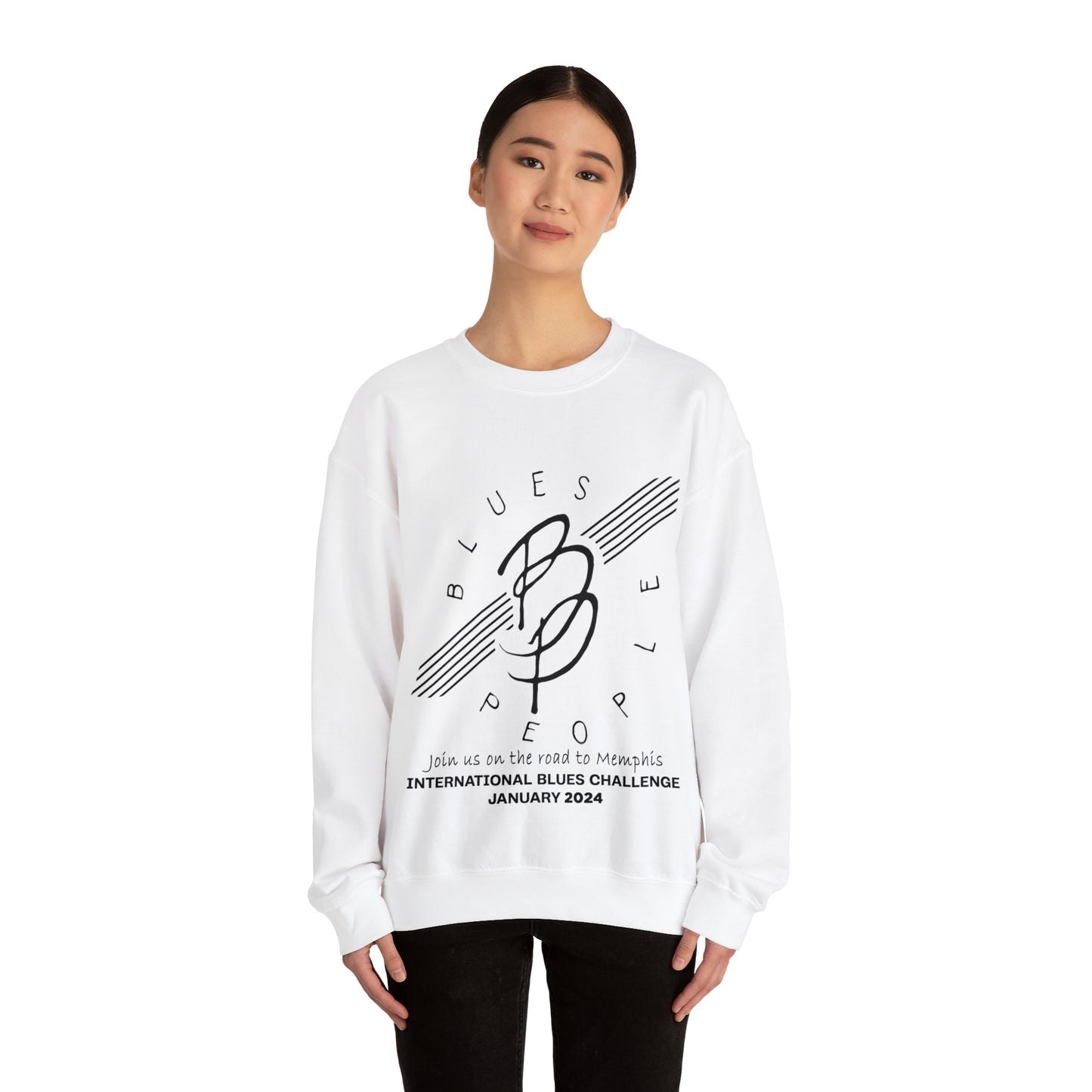 Unisex Heavy Blend™ Crewneck Sweatshirt - Black Logo - Journey to Memphis