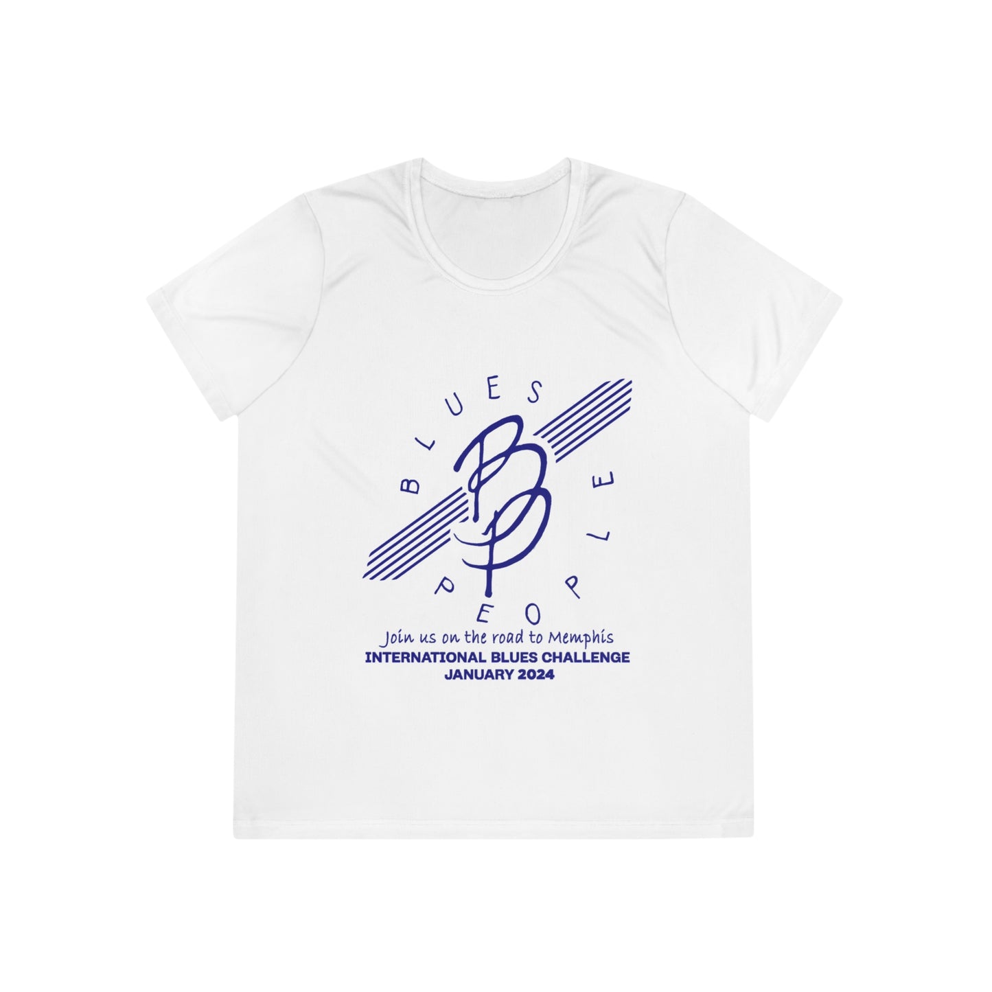 Ladies Competitor Tee - Blue Logo - Journey to Memphis